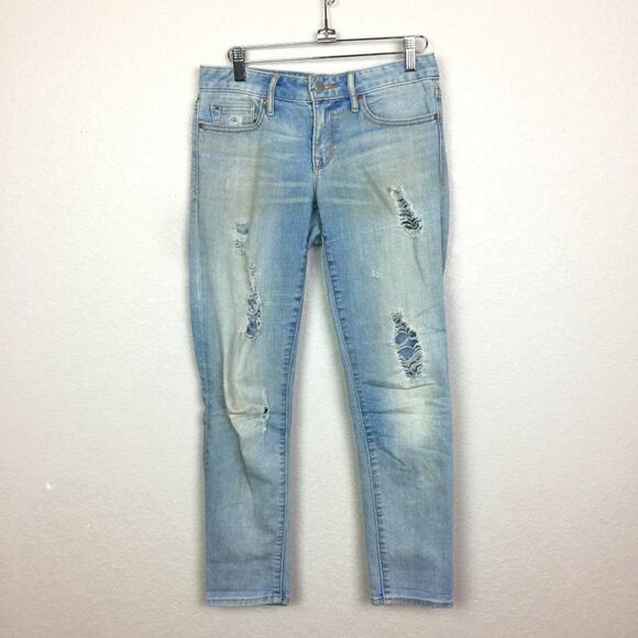 GAP 1969 Distressed Light Wash Jeans Size 26 - Picture 1 of 8